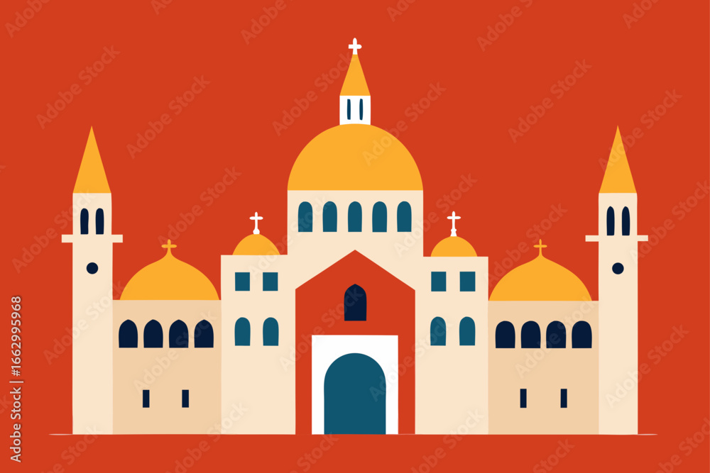 Fototapeta premium vector illustration of castle