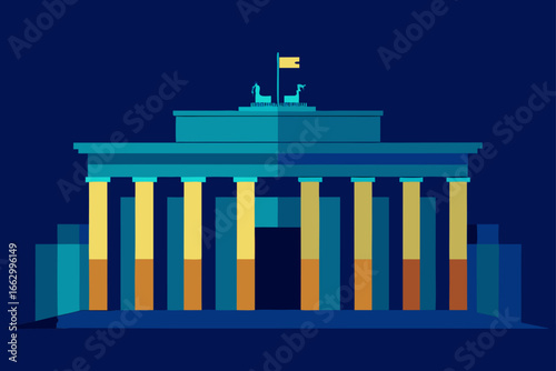 vector illustration of a greek column