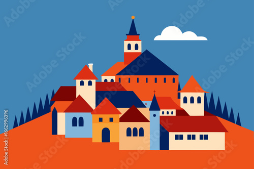 vector illustration of a castle