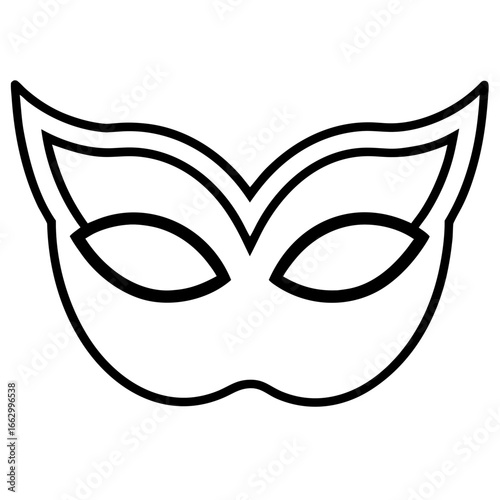 black and white mask