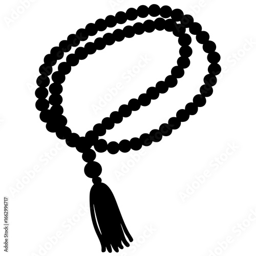 necklace made of black beads
