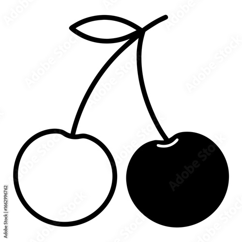 vector illustration of cherry