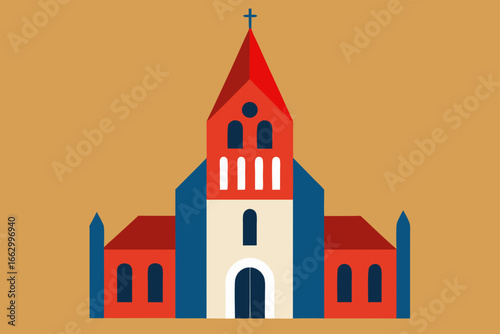 vector illustration of church