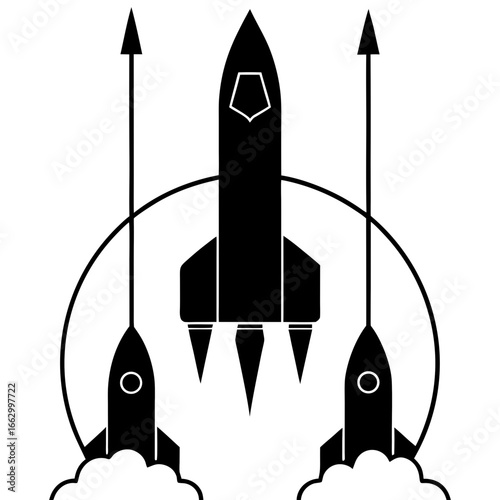space rocket vector illustration