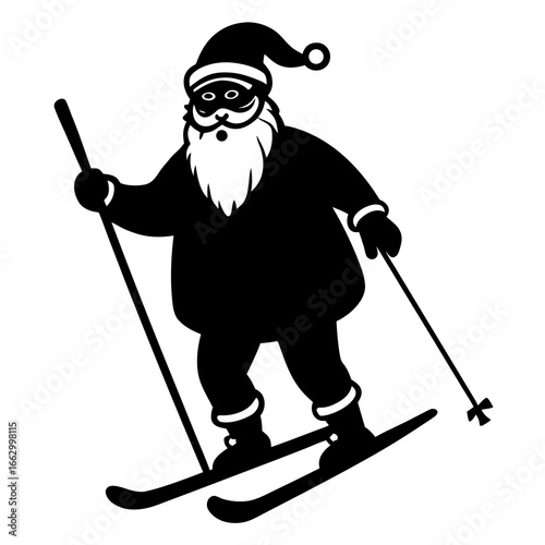 skiing in the mountains