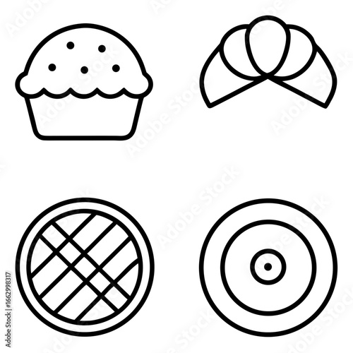 set of different kinds of food