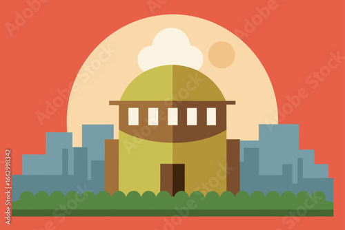 taj mahal vector illustration