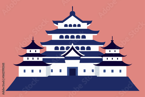 vector illustration of castle