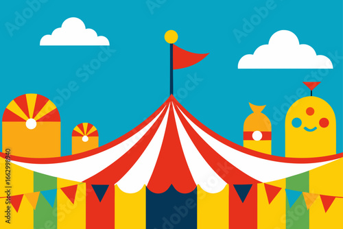 circus tent vector illustration