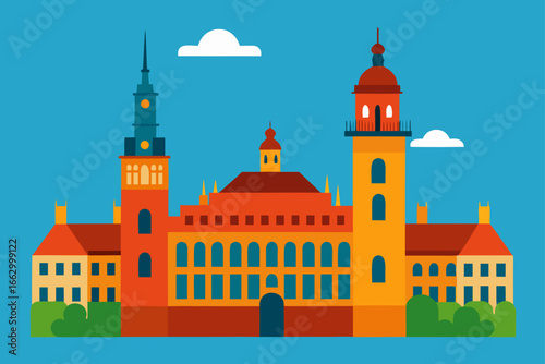 vector illustration of the castle