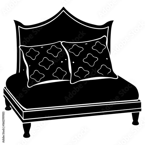 bed with pillows