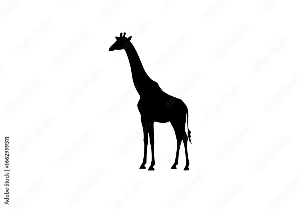 Obraz premium Abstract Stellar Giraffe Pointillist Night Sky Animal on transparent background