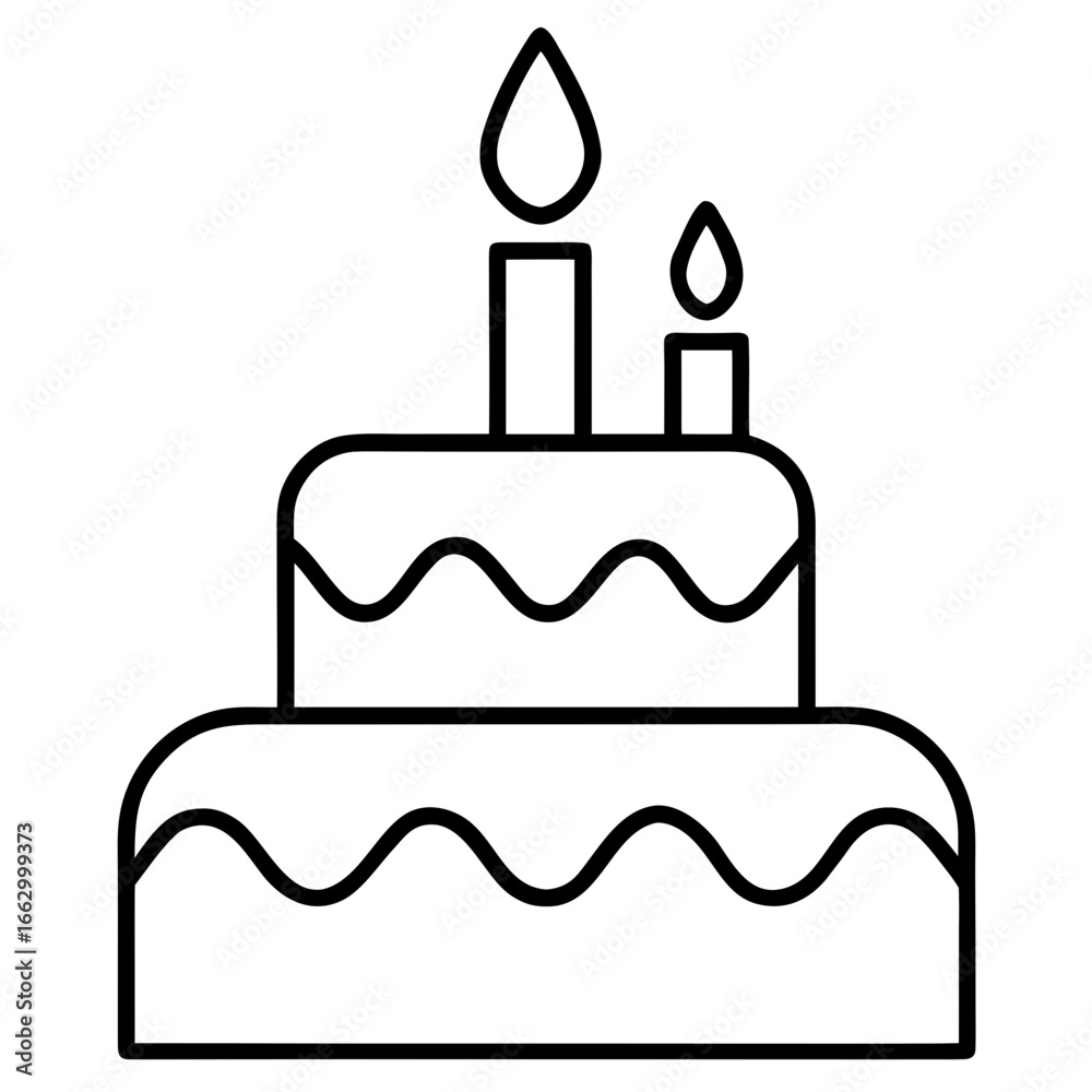 Fototapeta premium vector birthday cake