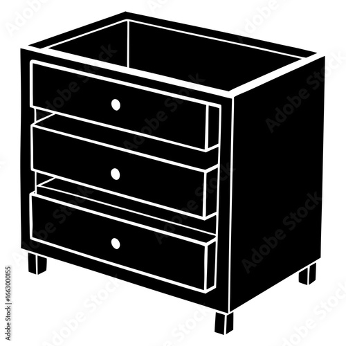 chest of drawers isolated