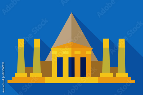 vector illustration of egyptian pyramids