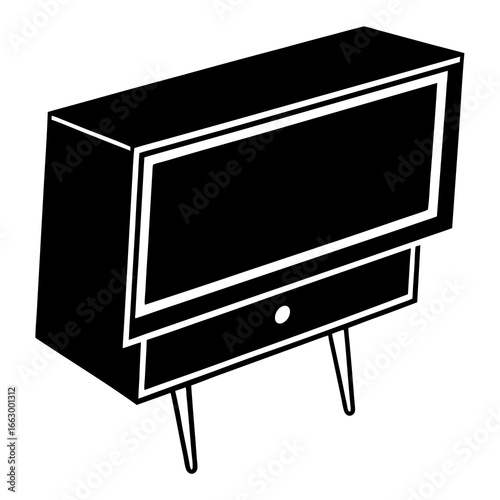 tv set isolated on white