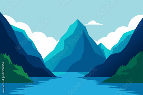 mountain landscape with mountains