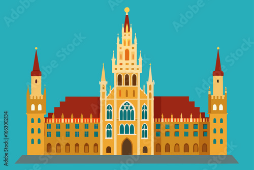 vector illustration of castle
