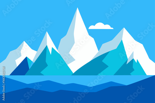 vector illustration of a mountain landscape