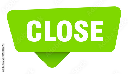 close green sign isolated on transpatent background. close sticker