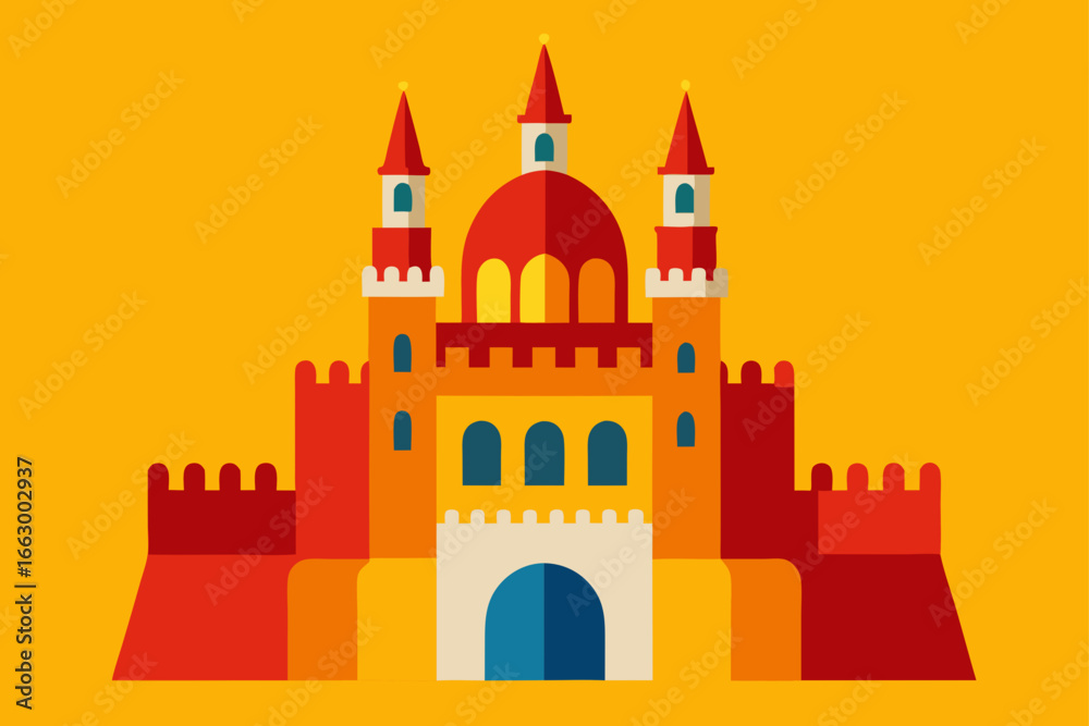 Fototapeta premium vector illustration of castle