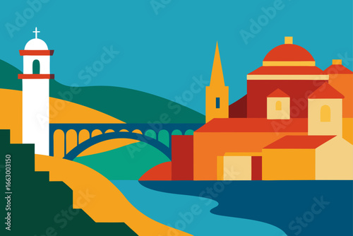 lighthouse on the shore