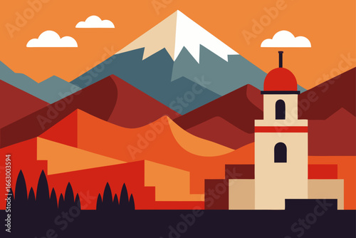vector illustration of a church