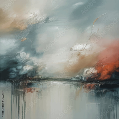 Art dry oil pastel painting canvas painting wall. impressionism, beige, white, warm gray, soft tones, abstract texture pastel color stain brushstroke texture