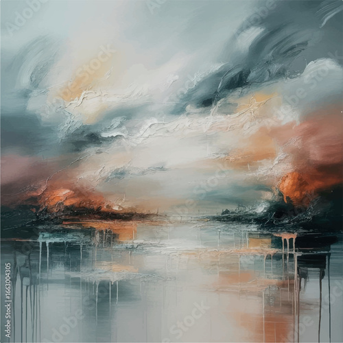 Art dry oil pastel painting canvas painting wall. impressionism, beige, white, warm gray, soft tones, abstract texture pastel color stain brushstroke texture