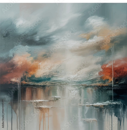 Art dry oil pastel painting canvas painting wall. impressionism, beige, white, warm gray, soft tones, abstract texture pastel color stain brushstroke texture