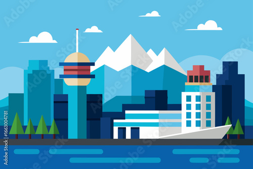 vector illustration of a city