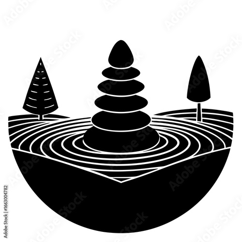 vector illustration of pyramid