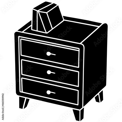 chest of drawers isolated