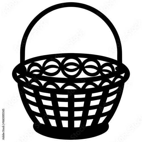 empty basket isolated on white