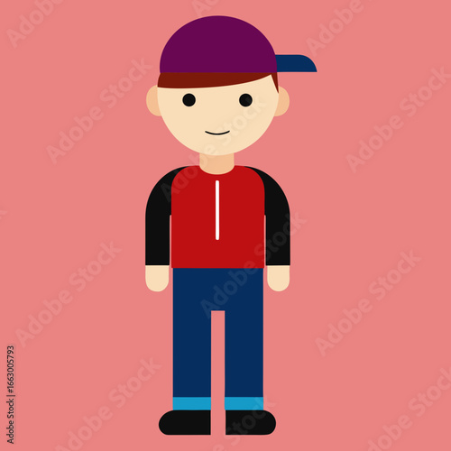 vector illustration of a man in uniform