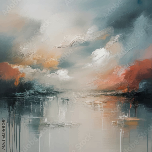 Art dry oil pastel painting canvas painting wall. impressionism, beige, white, warm gray, soft tones, abstract texture pastel color stain brushstroke texture