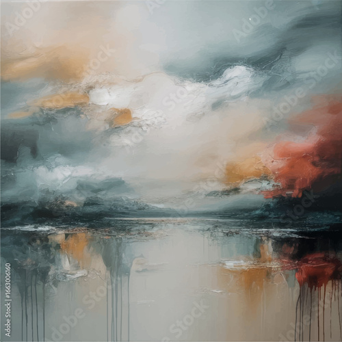 Art dry oil pastel painting canvas painting wall. impressionism, beige, white, warm gray, soft tones, abstract texture pastel color stain brushstroke texture