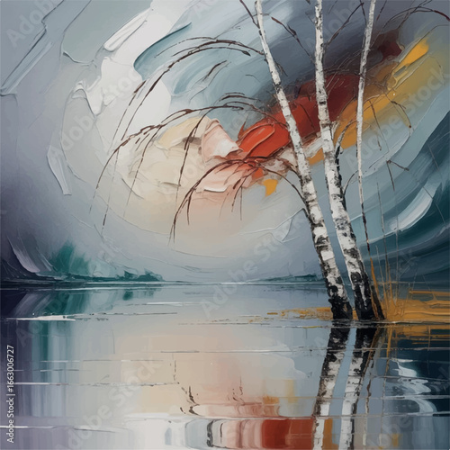 Art dry oil pastel painting canvas painting wall. impressionism, beige, white, warm gray, soft tones, abstract texture pastel color stain brushstroke texture