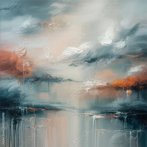Art dry oil pastel painting canvas painting wall. impressionism, beige, white, warm gray, soft tones, abstract texture pastel color stain brushstroke texture