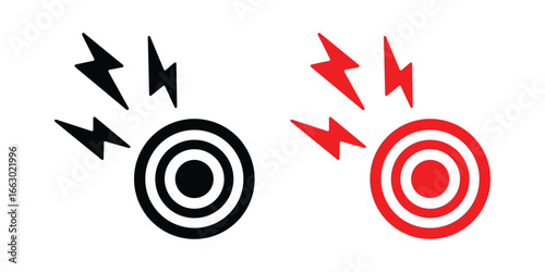 Pain icon vector. medical injury, bolt, ache, symptom symbol