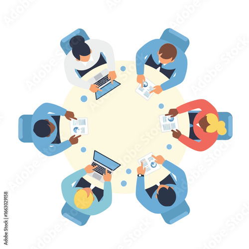 Diverse Team Brainstorming Business Strategy