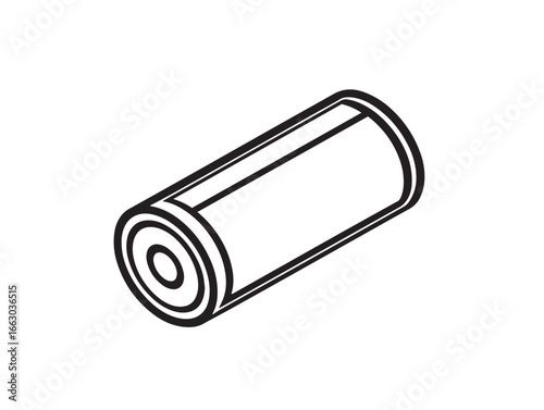 Attractive Modern Vector Illustration of AA Rechargeable Battery Icon