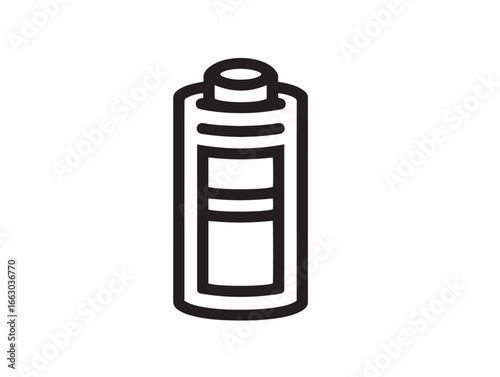 Clean Vector Stock Illustration of AAA Rechargeable Battery Icon Design