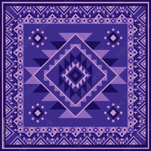 Geomatric ethnic oriental ikat seamless pattern design for background, carpet, wallpaper, clothing, wrapping, batik, Vector, embroidery style, fabric, illustration
