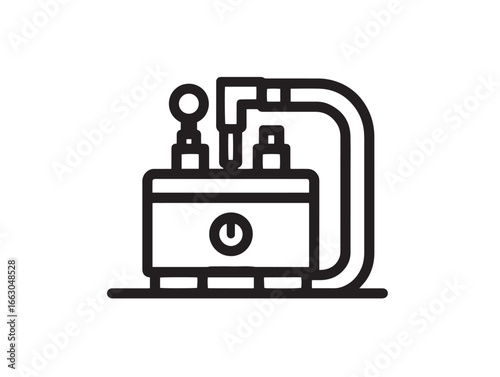 Modern Bilge Pump Icon Clean Marine Equipment Line Drawing