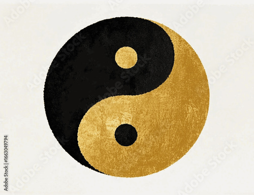 Harmony in Wash Yin Yang symbol isolated watercolor vector illustration svg