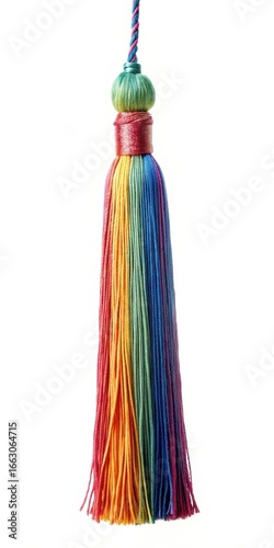 Wallpaper Mural Long colorful tassel hanging alone from a hook Torontodigital.ca