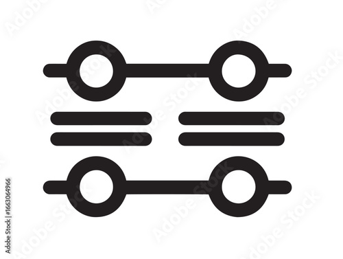Stylish Clean Line Art Illustration of Control Relay Component