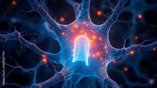Microscopic glowing neuron receptors shaped like celestial gates clearing amyloid plaques.