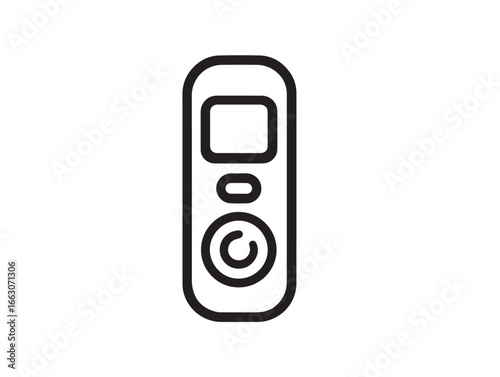 Professional Minimal Line Art of Compact Digital Voice Recorder Icon